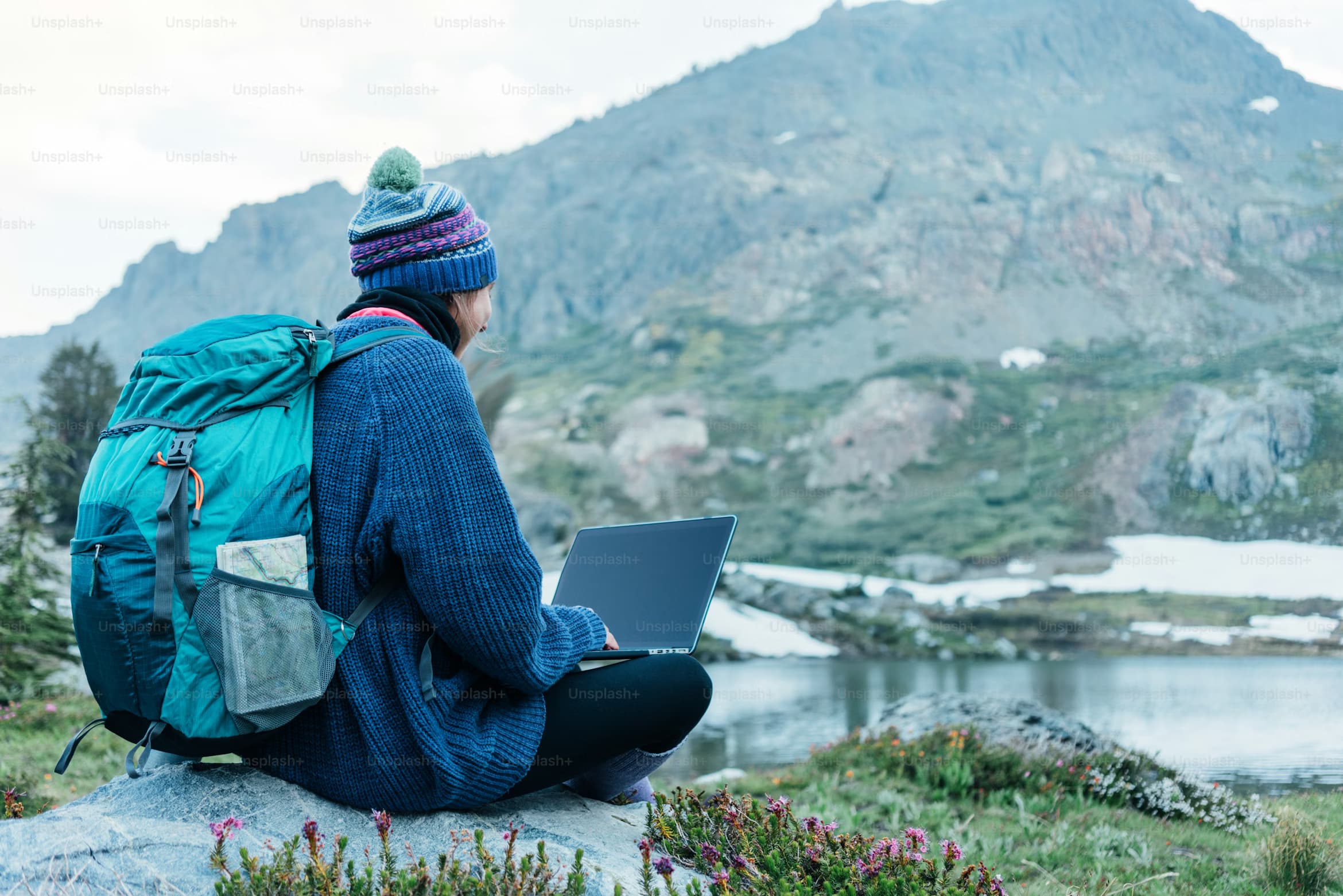 Remote worker enjoying a workation in Dharamshala with Himalayan mountain view